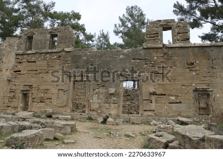 Lyrbe (Seleukeia) ancient city in Manavgat, Antalya. Ruins of Seleukeia (Pamphylia, Lyrbe)  