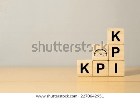 Businesses use KPI indicators, to measure an operation's success, and evaluate progress toward a target set, Key Performance Indicator concept Royalty-Free Stock Photo #2270642951