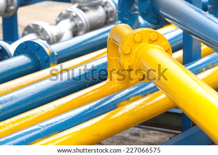 Pipelines Valves at gas plant