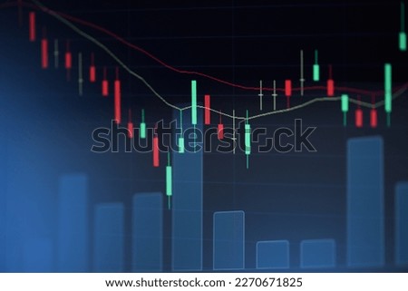 Stock market graph trading analysis investment financial, stock exchange financial or forex graph stock chart graph business crisis crash loss and grow up gain and profits win up trend growth money