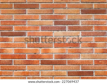 Seamless background texture of new red brick wall