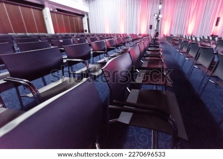 Modern empty conference room prepaired for business conference