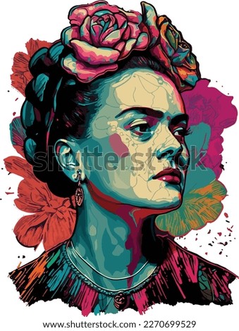 Vector of Frida Kahlo, artist
