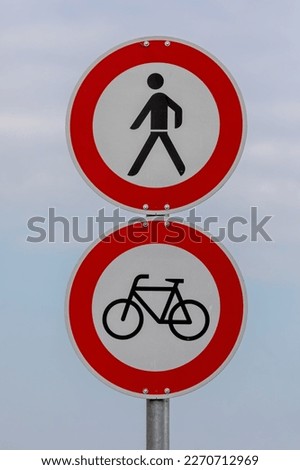 German Traffic Signs: Prohibition of Pedestrians and Bicycles - Road Safety and Regulations