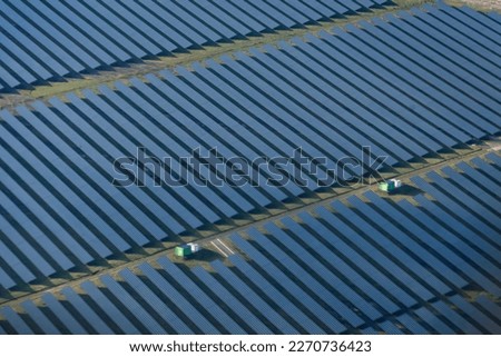 aerial view of solar panels 