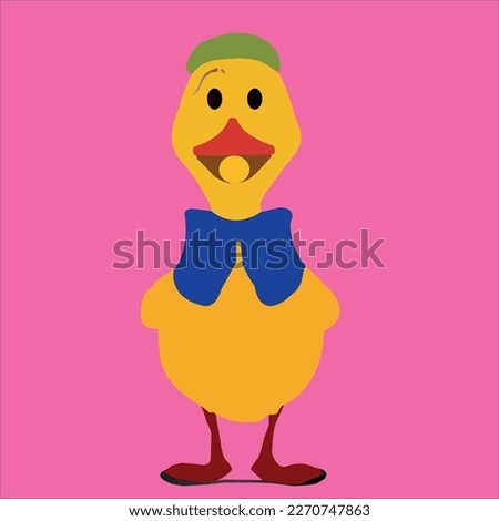 duck with cap child work 