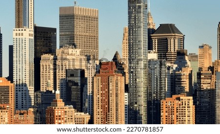 Financial district of Manhattan New York City - aerial view - drone photography