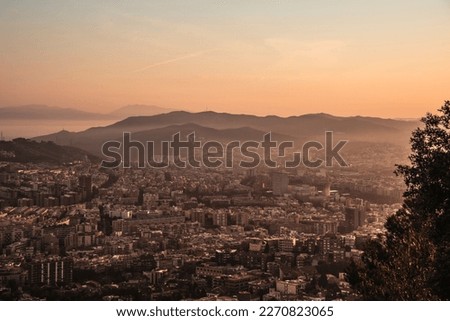 Sunrise from Bunkers del Carmel in Barcelona Royalty-Free Stock Photo #2270823065