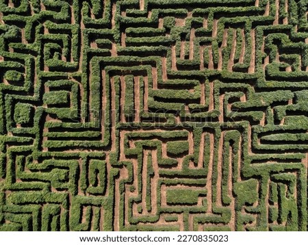A maze from top down view  Royalty-Free Stock Photo #2270835023