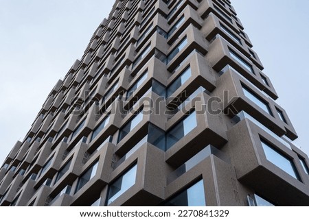 Modern architecture concept: modern futuristic functional building detail photo