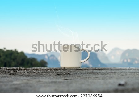 morning coffee on the rock