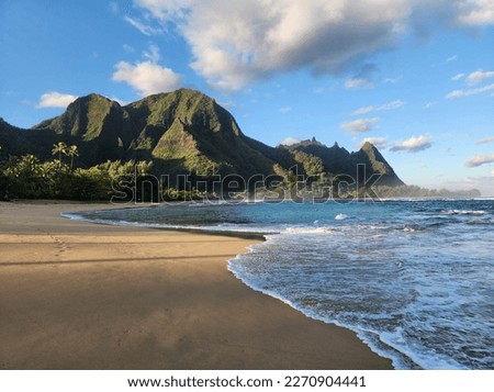 evening on a beach in hawaii