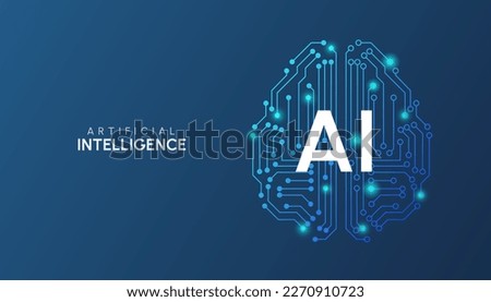 Artificial intelligence network technology concept vector background template.