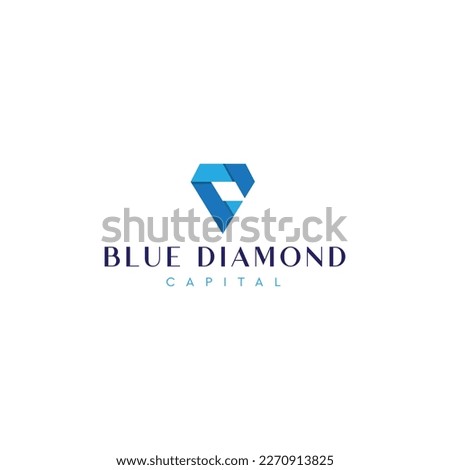 blue diamond logo design vector