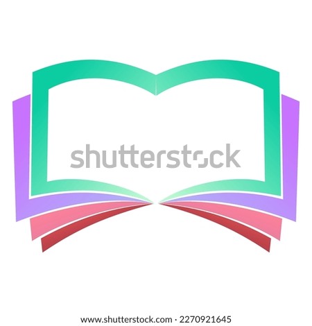 open book education logo flat vector design