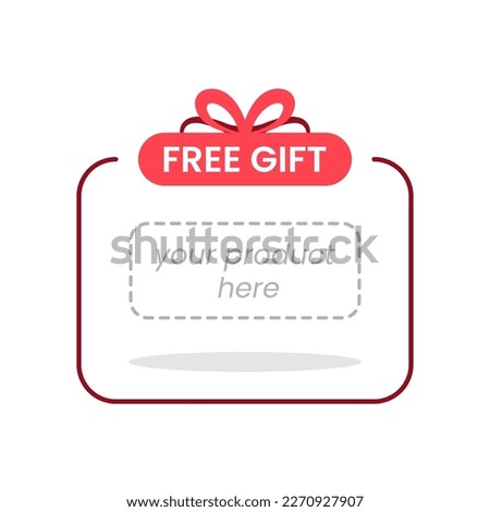 free gift frame template concept illustration flat design vector icon Royalty-Free Stock Photo #2270927907