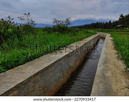Concrete water irrigation system for agriculture  Royalty-Free Stock Photo #2270933417