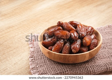 Delicious Kurma Tunisia, sweet dried dates palm fruits. Popular during Ramadan
 Royalty-Free Stock Photo #2270945363