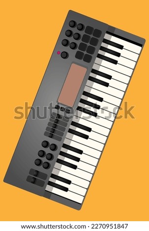 musical instrument synthesizer vector illustration