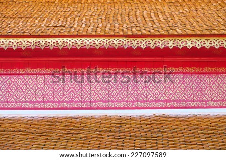 Top view of kanok roof as texture