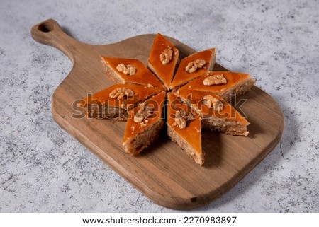 baklavas on a cutting board