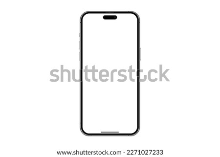 Mockup smart phone 15 generation vector and screen Transparent and Clipping Path isolated for Infographic Business web site design app but 
