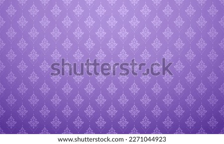 Luxury Thai pattern soft purple background vector illustration. Lai Thai element pattern. Lavender color Royalty-Free Stock Photo #2271044923