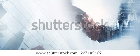 Business success and investment, teamwork and partnership concept. Partnership business handshake for successful investment and deal, marketing plan, joint ventures Royalty-Free Stock Photo #2271051691