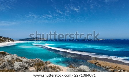 panorama of the coastline and paradise beaches in esperance, western australia a beautiful bays with clean white sand and turquoise water Royalty-Free Stock Photo #2271084091