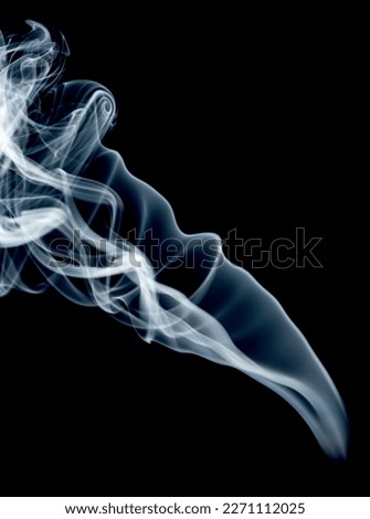 abstract shape smoke on black background closeup