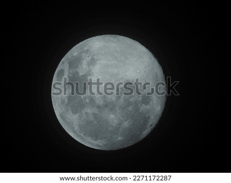 Zoom of full moon March 6 2023 (worm moon). Captured using camera at Banjarbaru