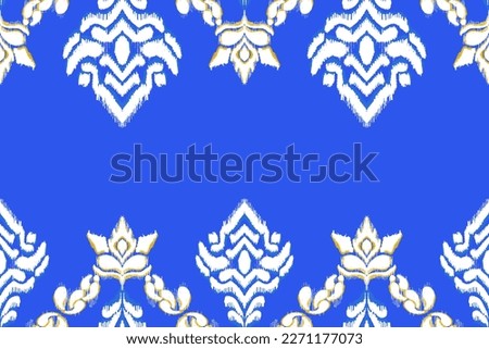African Ikat floral paisley embroidery background,geometric ethnic oriental pattern traditional,Aztec style,Abstract vector, Chevron embroidery illustration,Design for printing business.