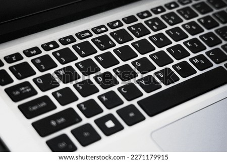 detail of black keyboard layout