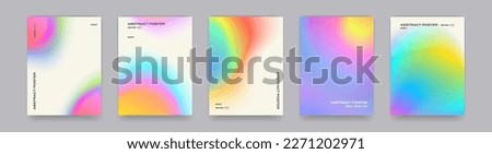 Gradient background, iridescent color gradation, vector posters. Neon colors blend mesh, translucent and fluorescent chromatic backgrounds Royalty-Free Stock Photo #2271202971