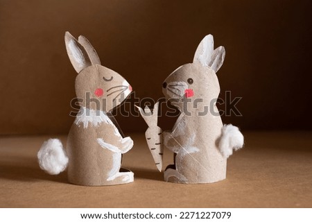 DIY ideas for Easter, paper craft for kids Royalty-Free Stock Photo #2271227079