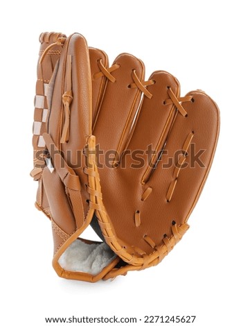 Leather baseball glove isolated on white. Sportive equipment Royalty-Free Stock Photo #2271245627
