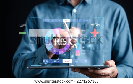 High Risk of Business decision making and risk analysis. Measuring level bar virtual, Risky business risk management control and strategy. Royalty-Free Stock Photo #2271267181