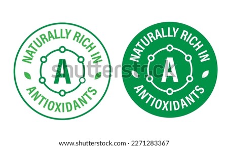 naturally rich in antioxidants, vector icon, green in color Royalty-Free Stock Photo #2271283367