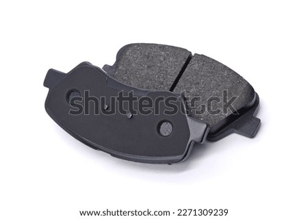 car brake pads, isolated on white Royalty-Free Stock Photo #2271309239