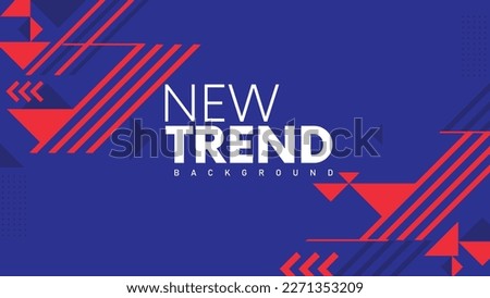 Blue Red geometric background. New Trend Modern Abstract Template Design Corporate Business Presentation. Marketing Promotional Poster. Modern Elegant Looking Certificate Design. Festival Poster.  Royalty-Free Stock Photo #2271353209
