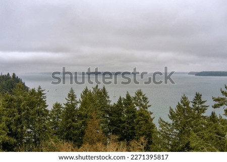 Storm on the Puget Sound from Tolmie State Park in Olympia, Washington