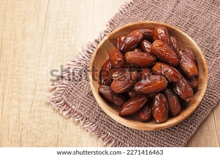 Delicious Kurma Tunisia, sweet dried dates palm fruits. Popular during Ramadan
 Royalty-Free Stock Photo #2271416463