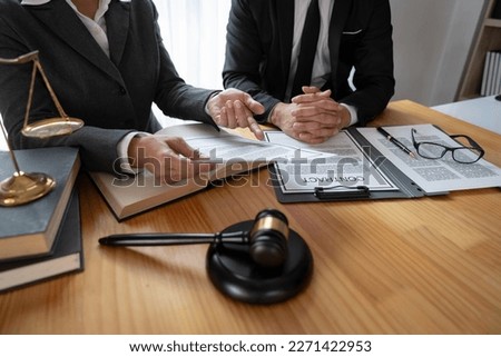 Lawyer, legal advisor, asian businesswoman explaining agreement details Business contracts to investors for validity in contract documents. financial investment legal processing concepts.