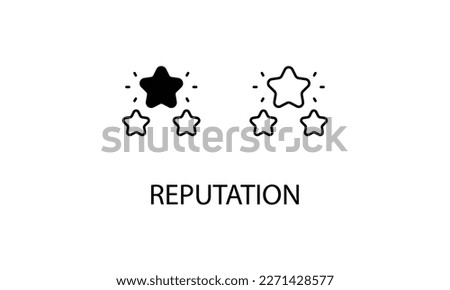 Reputation double icon design stoke illustration Royalty-Free Stock Photo #2271428577