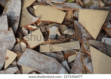 abstract and broken brown ceramic background