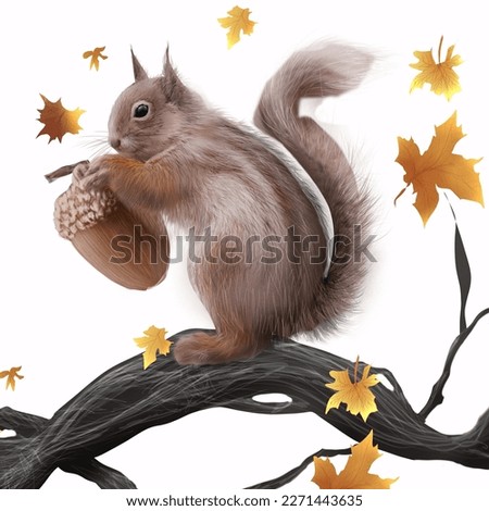 squirrel cartoon paint animal drawing