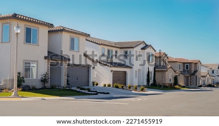 White and brown suburban homes  in Northern California Royalty-Free Stock Photo #2271455919