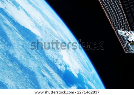 Space satellite above the Earth. Elements of this image furnishing NASA. High quality photo