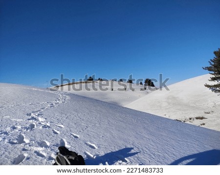 blue sky white snow picture