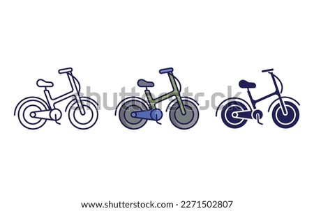 Bicycle line and solid illustration icon